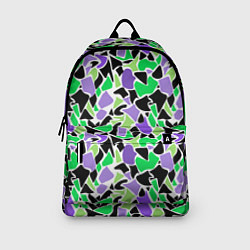 Рюкзак Зелено-фиолетовый абстрактный узор, цвет: 3D-принт — фото 2