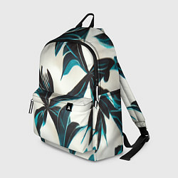 Рюкзак Листья тропические тёмно-синие, цвет: 3D-принт