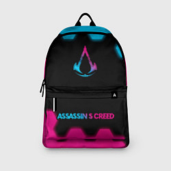 Рюкзак Assassins Creed - neon gradient: символ, надпись, цвет: 3D-принт — фото 2