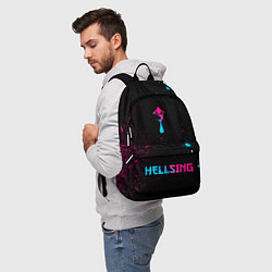 Рюкзак Hellsing - neon gradient: символ, надпись, цвет: 3D-принт — фото 2