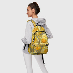 Рюкзак Яркие желтые бутоны, цвет: 3D-принт — фото 2