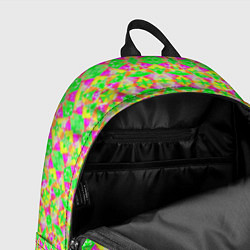 Рюкзак Желтый, зеленый, малиновый калейдоскопический неон, цвет: 3D-принт — фото 2
