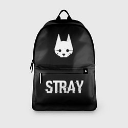Рюкзак Stray glitch на темном фоне: символ, надпись, цвет: 3D-принт — фото 2