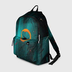 Рюкзак Абстрактные светло-синие оттенки и мазки красок, цвет: 3D-принт