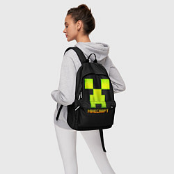 Рюкзак Minecraft: neon logo, цвет: 3D-принт — фото 2