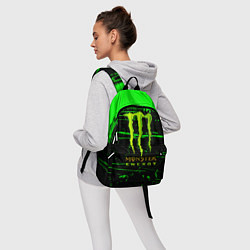 Рюкзак Monster energy green neon, цвет: 3D-принт — фото 2