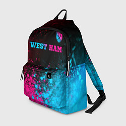 Рюкзак West Ham - neon gradient: символ сверху, цвет: 3D-принт