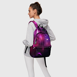Рюкзак Фиолетовые неоновые блики, цвет: 3D-принт — фото 2