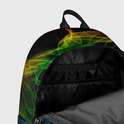 Рюкзак Разноцветный неоновый дым, цвет: 3D-принт — фото 2