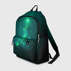 Рюкзак Новогодняя неоновая кибер-елочка, цвет: 3D-принт