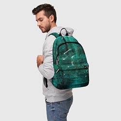 Рюкзак Светло-зелёный туман, краски и царапины, цвет: 3D-принт — фото 2