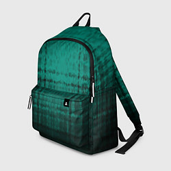 Рюкзак Мозаичный узор в черно -зеленых тонах, цвет: 3D-принт