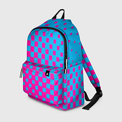 Рюкзак Фиолетовые и синие квадратики, цвет: 3D-принт