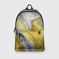 Рюкзак Благородный серо-золотой мрамор, цвет: 3D-принт — фото 2