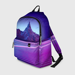Рюкзак Neon mountains - Vaporwave, цвет: 3D-принт