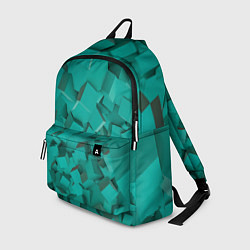 Рюкзак Абстрактные сине-зелёные кубы, цвет: 3D-принт