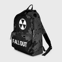 Рюкзак Fallout glitch на темном фоне: символ, надпись, цвет: 3D-принт