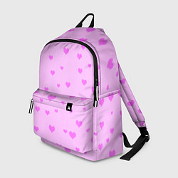 Рюкзак Сердечки розовые абстракция, цвет: 3D-принт