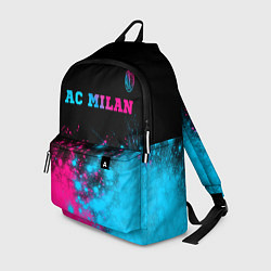 Рюкзак AC Milan - neon gradient: символ сверху, цвет: 3D-принт