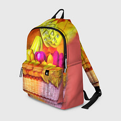 Рюкзак Спелые фрукты и овощи в плетеной корзине, цвет: 3D-принт