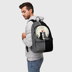 Рюкзак Котики под луной, цвет: 3D-принт — фото 2