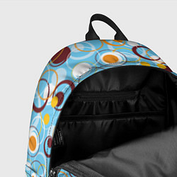 Рюкзак Круги и оружности разноцветные, цвет: 3D-принт — фото 2