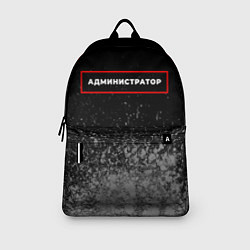 Рюкзак Администратор - в красной рамке на темном, цвет: 3D-принт — фото 2