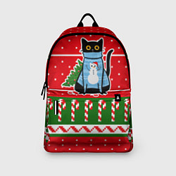 Рюкзак Котик в синем свитере с ёлочкой, цвет: 3D-принт — фото 2