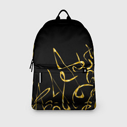 Рюкзак Золотая каллиграфия на черном фоне, цвет: 3D-принт — фото 2