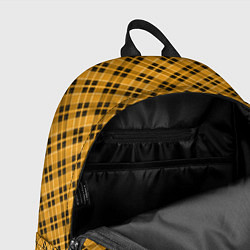 Рюкзак Черно желтый узор в косую клетку, цвет: 3D-принт — фото 2