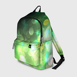 Рюкзак Неоновый зеленый блеск и черный фон, цвет: 3D-принт
