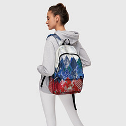 Рюкзак Флаг России в стиле пэчворк, цвет: 3D-принт — фото 2