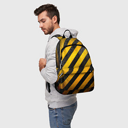 Рюкзак Черно-желтая опасность, цвет: 3D-принт — фото 2