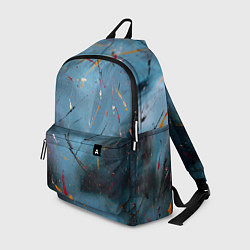 Рюкзак Тёмно-синий абстрактный туман и краски, цвет: 3D-принт