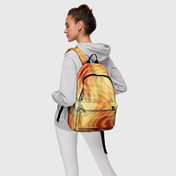 Рюкзак Абстрактные оранжево-жёлтые солнечные волны, цвет: 3D-принт — фото 2