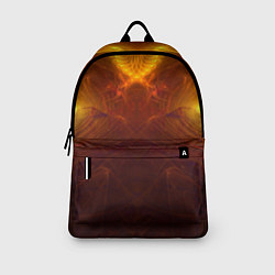 Рюкзак Абстрактное тёмно-жёлтое узорчатое свечение во тьм, цвет: 3D-принт — фото 2
