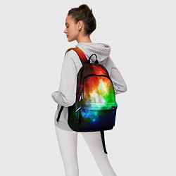 Рюкзак Радужная галактика, цвет: 3D-принт — фото 2