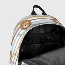 Рюкзак Лев и якори: полосы - паттерн, цвет: 3D-принт — фото 2
