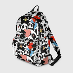 Рюкзак Панды с сердечками, цвет: 3D-принт