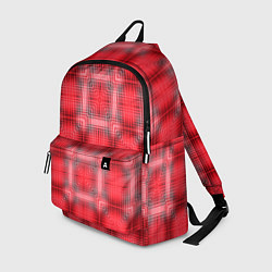 Рюкзак Красный с белым клетчатый узор, цвет: 3D-принт