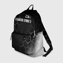 Рюкзак Counter Strike 2 glitch на темном фоне: символ све, цвет: 3D-принт