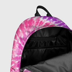 Рюкзак Тай-дай розовый с фиолетовым, цвет: 3D-принт — фото 2