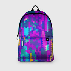 Рюкзак Шестиугольники неонового цвета, цвет: 3D-принт — фото 2