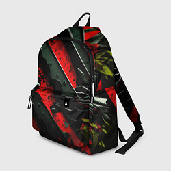 Рюкзак Черные плашки на красном фоне, цвет: 3D-принт