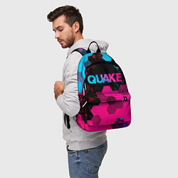Рюкзак Quake - neon gradient: символ сверху, цвет: 3D-принт — фото 2