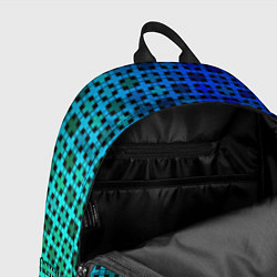 Рюкзак Сине-зеленый геометрический узор, цвет: 3D-принт — фото 2