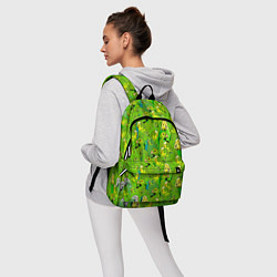 Рюкзак Зеленые волнистые попугайчики, цвет: 3D-принт — фото 2