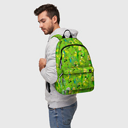 Рюкзак Зеленые волнистые попугайчики, цвет: 3D-принт — фото 2