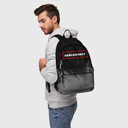 Рюкзак Бейсболист - в рамке красного цвета, цвет: 3D-принт — фото 2