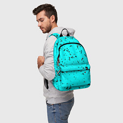 Рюкзак Текстура ярко-голубой, цвет: 3D-принт — фото 2